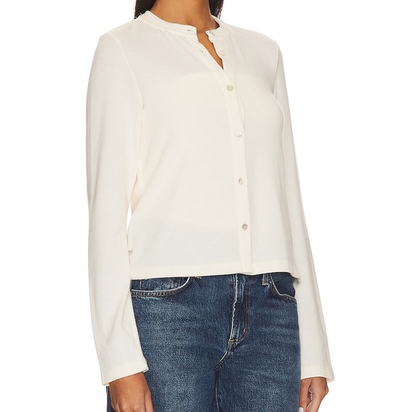 White Button-Up Cardigan - Picture 2 of 9